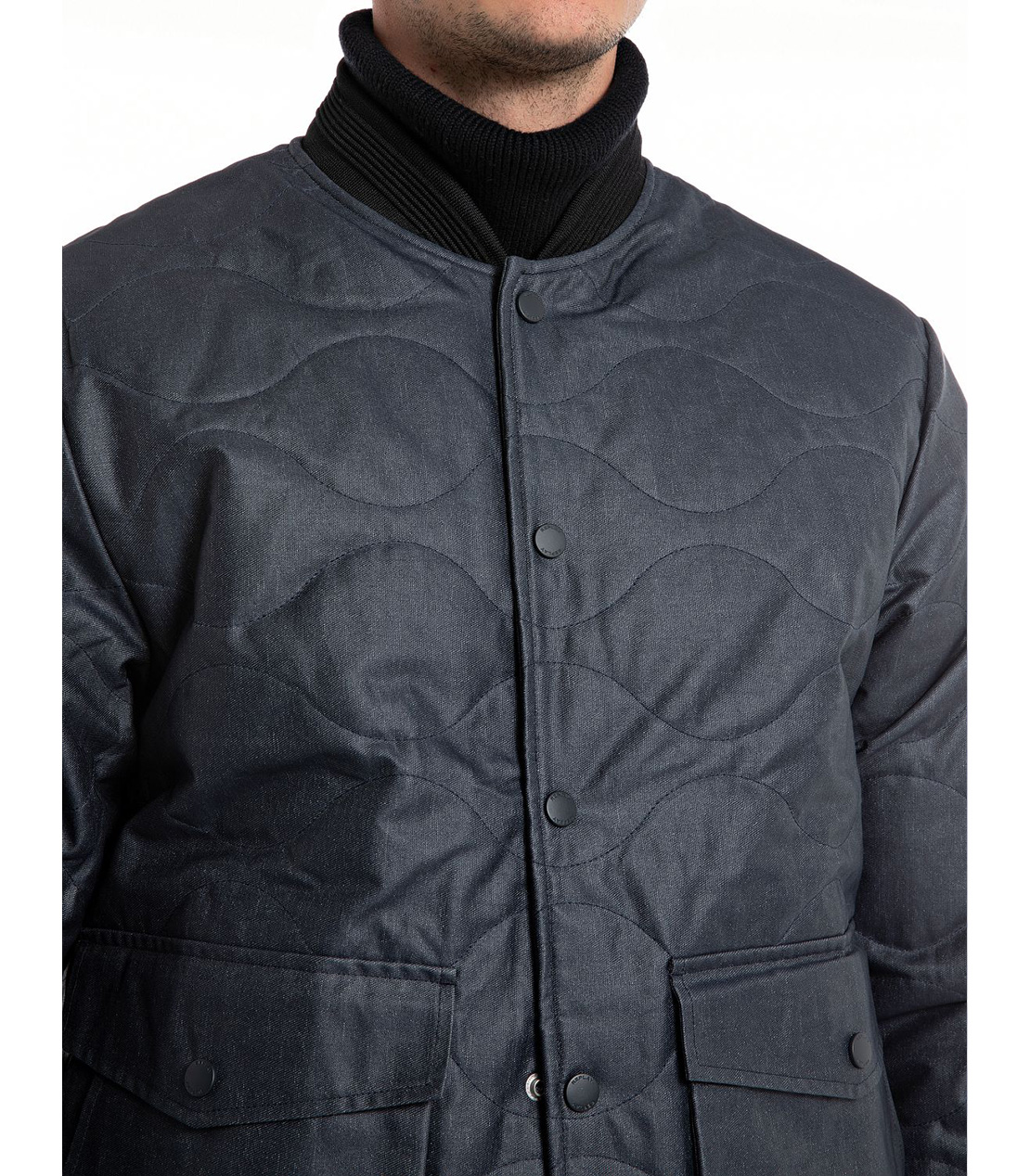 Sartoriale コーティングデニム キルティングジャケット 詳細画像 ダークブルー 4